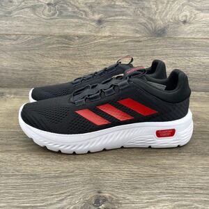 Adidas Cloudfoam Comfort Mens Running Shoes Black Red IH3609 Size 8.5 NEW